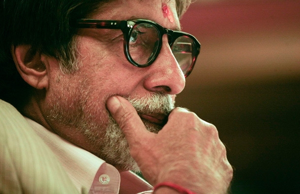 (FILE) Bollywood star Amitabh Bachchan reacts as he takes a question during a news conference to promote his new film "Aarakshan" in New Delhi. The film is slated for release on August 12. (REUTERS)