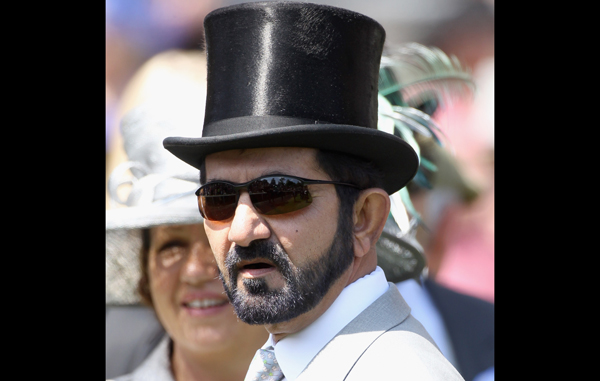 Sheikh Mohammed looks on in the parade ring on the opening day of Royal Ascot at Ascot Racecourse in Ascot, United Kingdom. (GETTY)