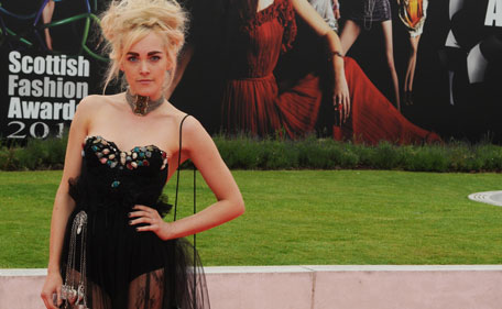 Fashion icon finalist Lauara McMonagle arrives at the Scottish Fashion Awards at Glasgow Science Centre on June 15, 2011 in Glasgow, Scotland (GETTY)