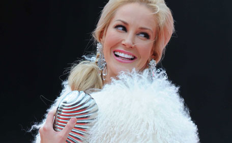 Singer Louise Linton arriving at the Scottish Fashion Awards 2011 on June 15, 2011 in Glasgow, Scotland. (GETTY)