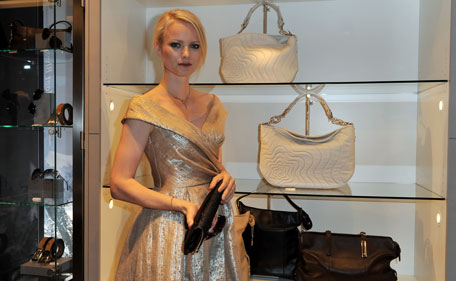 Model Franziska Knuppe poses at the Montblanc New Voices Award 2011- Boutique Reception at Montblanc Boutique on Nevsky Prospekt on June 17, 2011 in Saint Petersburg, Russia. (GETTY)