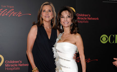 Actress Susan Lucci, right, and television personality Meredith Vieira arrive at the 38th Annual Daytime Emmy Awards in Las Vegas on Sunday, June 19, 2011. (AP)