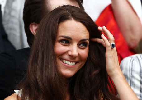 Catherine, Duchess of Cambridge attends the fourth round match between Tsvetana Pironkova of Bulgaria and Venus Williams of the United States on Day Seven of the Wimbledon Lawn Tennis Championships at the All England Lawn Tennis and Croquet Club on June 27, 2011 in London, England. (GETTY IMAGES)