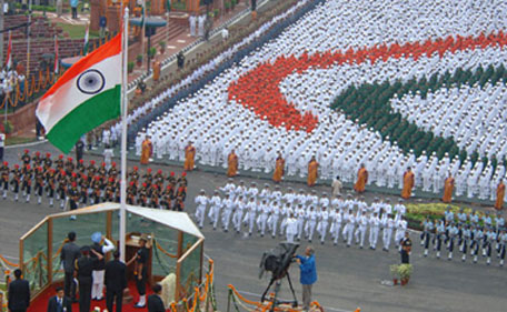 India celebrates its 64th Independence day from British rule in 1947