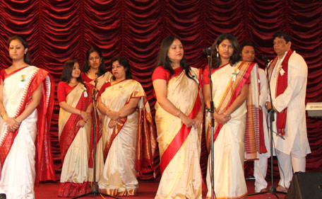 Indian Independence Day celebration in Dubai. Malhaar choir performing at the Indian Consulate, Dubai on the occasion. (Image courtesy Emirates 24|7 reader: NIKHIL KHANNA)