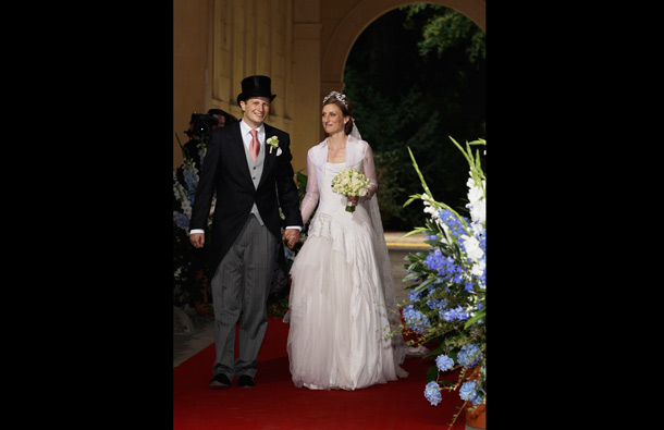 Georg Friedrich Ferdinand Prince of Prussia and Princess Sophie of Prussia leave their religious wedding ceremony in the Friedenskirche Potsdam on August 27, 2011 in Potsdam, Germany. (GETTY/GALLO)