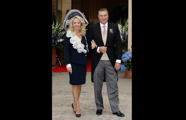 Prince Charles of Bourbon-Two Siciles and Princess  Camilla Crociani  attend the religious wedding ceremony of Georg Friedrich Ferdinand Prince of Prussia to Princess Sophie of Prussia in the Friedenskirche Potsdam on August 27, 2011 in Potsdam, Germany. (GETTY/GALLO)