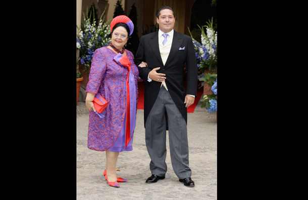 Marija Alexandrowna von Russland and son Georg attend the religious wedding ceremony of Georg Friedrich Ferdinand Prince of Prussia to Princess Sophie of Prussia in the Friedenskirche Potsdam on August 27, 2011 in Potsdam, Germany. (GETTY/GALLO)