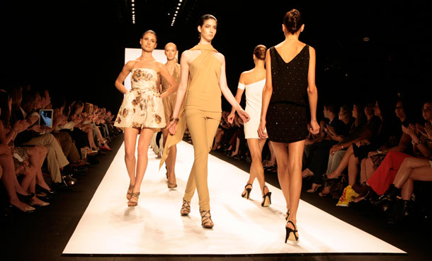 Models walk the runway wearing a designs by Bert Keeter at the Project Runway 2012 fashion show during Mercedes-Benz Fashion Week in New York  September 9, 2011. (REUTERS)
