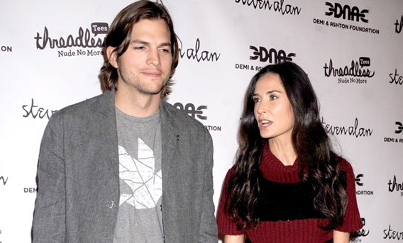 Ashton Kutcher and Demi Moore (BANG)