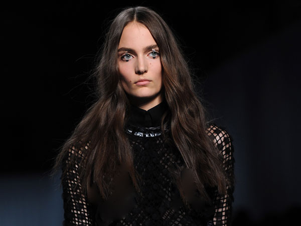 PARIS, FRANCE - OCTOBER 02:  A model walks the runway during the Givenchy Ready to Wear Spring / Summer 2012 show during Paris Fashion Week  on October 2, 2011 in Paris, France.  (GETTY)