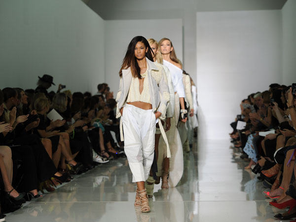 PARIS, FRANCE - OCTOBER 01:  Models walk the runway during the Dw by Kanye West Ready to Wear Spring / Summer 2012 show during Paris Fashion Week at Lycee Henri IV on October 1, 2011 in Paris, France.  (GETTY)