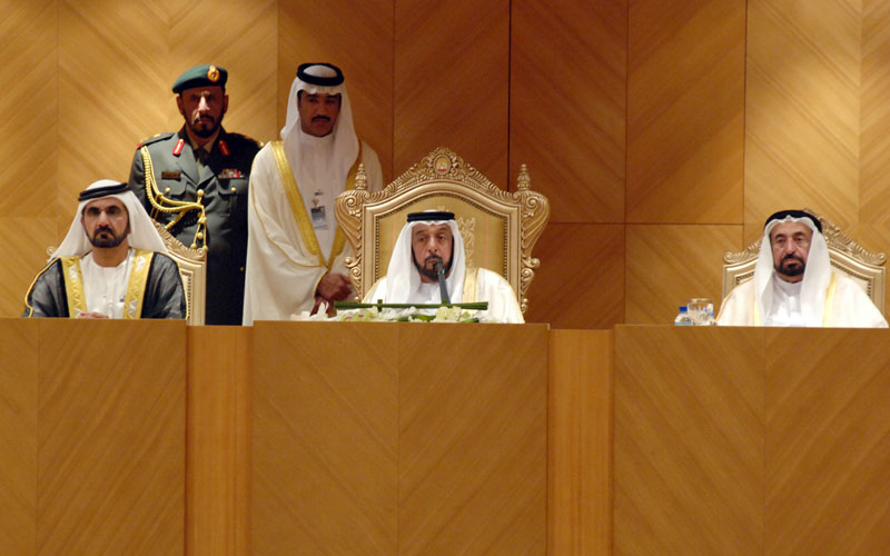 Sheikh Khalifa opens of the first ordinary session of the 15th legislative chapter of the Federal National Council (FNC). (WAM)