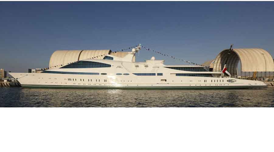 At 141 metres, the private yacht ranks as the sixth largest superyacht in the world (SUPPLIED)