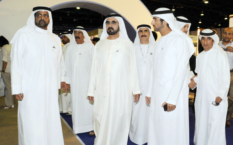 Sheikh Mohammed visits the World Diabetes Congress exhibition. (WAM)
