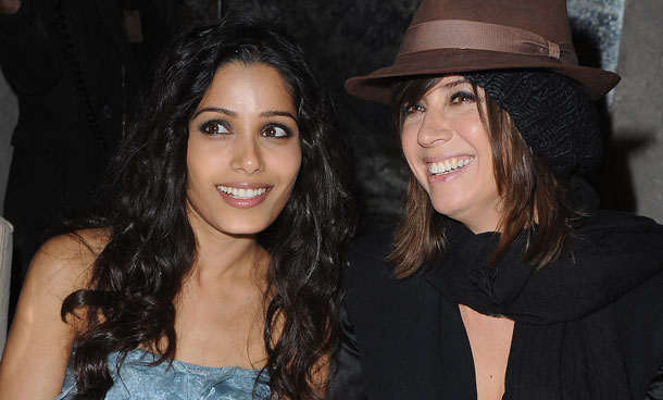 Freida Pinto and Cat Power attend the Chanel Paris-Bombay Show at Grand Palais on December 6, 2011 in Paris, France. (GETTY)