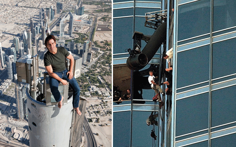 did tom cruise climbing dubai tower