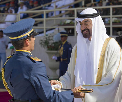 Mohammed bin Zayed attends graduation ceremony at Khalifa bin Zayed Air College (Wam)