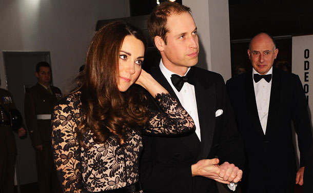 Prince William, Duke of Cambridge and Catherine, Duchess of Cambridge attend the UK premiere of War Horse at the Odeon Leicester Square on January 8, 2012 in London, England. (GETTY)