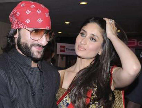 (FILE) Saif Ali Khan and Kareena Kapoor arrive at an event. (REUTERS)