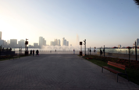 Maintenance of the Corniche road is part of the third phase of the three-section project which spans the maintenance of the Omar Abu Risha road and Intifada road. (Osama Abughanim)