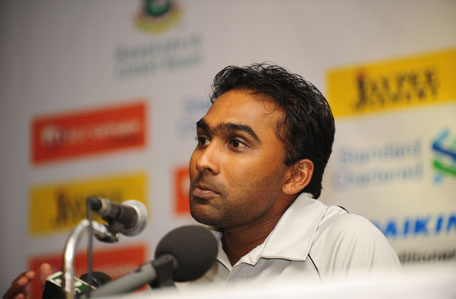 Sri Lankan cricket captain Mahela Jayawardene addresses a press conference in Dhaka ahead of the Asia Cup. (AFP)