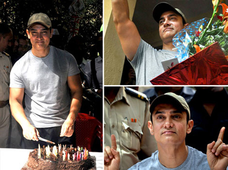 Bollywood actor Aamir Khan celebrates his 47th birthday. (AFP)