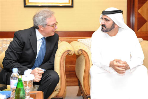 Sheikh Mohammed bin Rashid Al Maktoum meets Gian Mario Spacca (Wam)