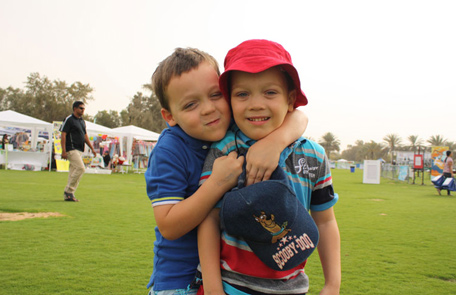 Andy and Mark at the twins' event.