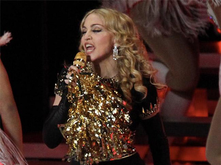 American singer Madonna performing on stage. (BANG!)