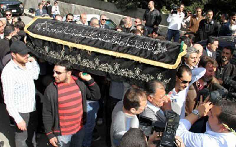 He was buried in the Syrian capital on Thursday (SUPPLIED)