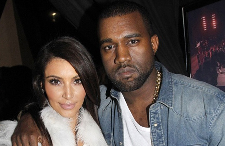 Kanye West and Kim Kardashian (AFP)