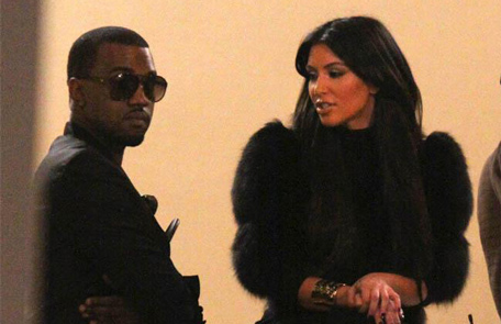 Kim Kardashian and Kanye West (BANG)