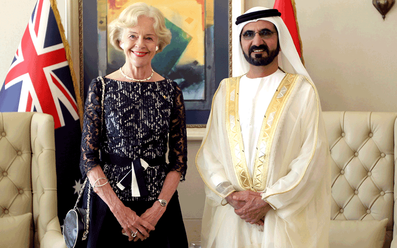 Sheikh Mohammed receives Australian Governor General Quentin Bryce (Wam)