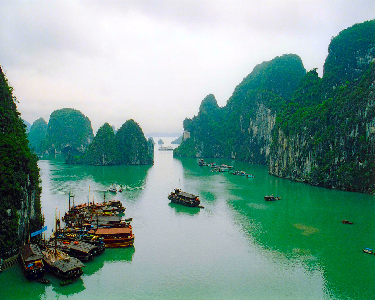A trip to the islands of Halong Bay in Vietnam is a must.