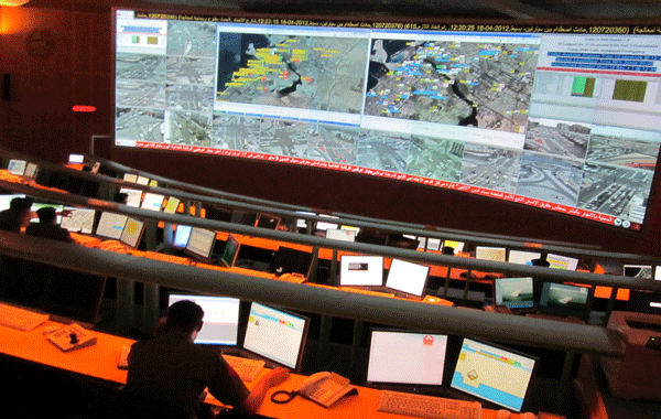 The Dubai Emergency Control room center. (SUPPLIED)