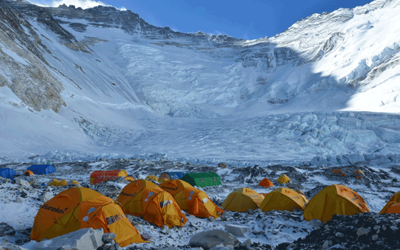 Camp 2 by the Lhotse Face (Supplied)