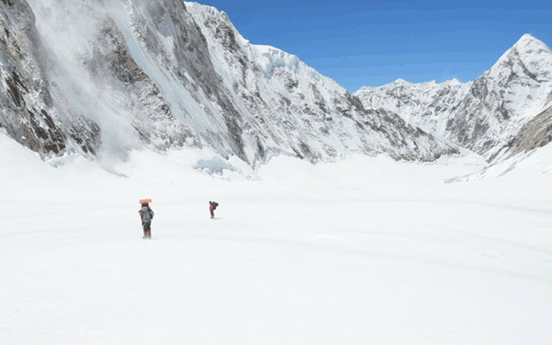 Avalanche between Camp 2 and Camp 1 (Supplied)