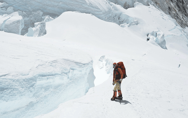 Crevasse in the Khumbu Icefall (Supplied)