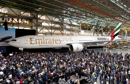 Boeing 1,000th 777 factory