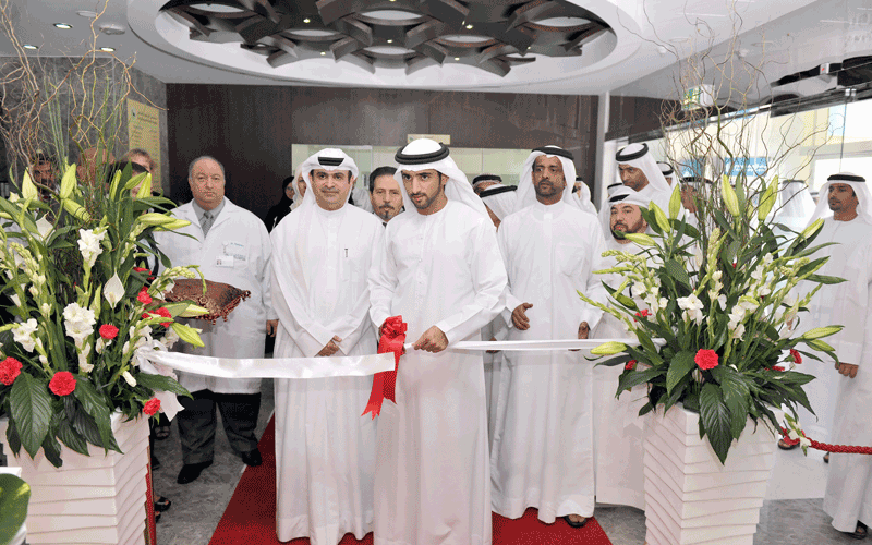 Sheikh Hamdan opens a new Al Garhoud Private Hospital. (Wam)
