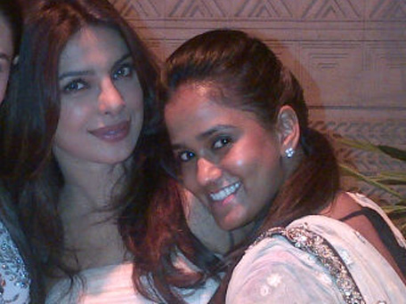Actress Priyanka Chopra and good friend Arpita Khan. (Pic: Twitter)