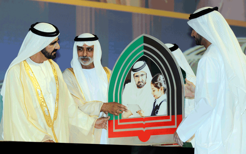 Sheikh Mohammed attends the graduation ceremony of over 300 students of Higher Colleges of Technology (HCT) at Dubai Men's College (Wam)