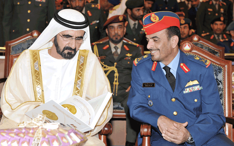 Sheikh Mohammed patronizes the graduation ceremony of the 21st batch of Command and Staff Officers at the Joint Command and Staff College in Abu Dhabi (Wam)