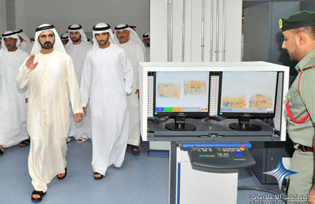 Sheikh Mohammed inspecting the new terminal. (Supplied)