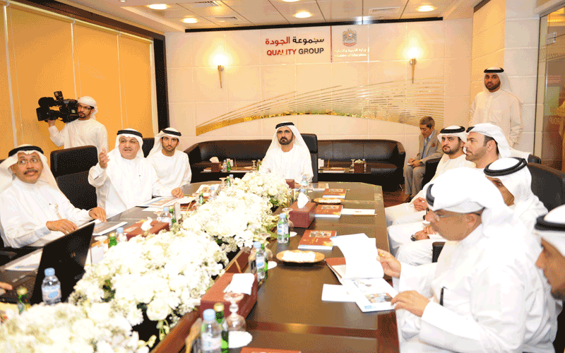 Sheikh Mohammed made an inspection visit to the Ministry of Education (Wam)