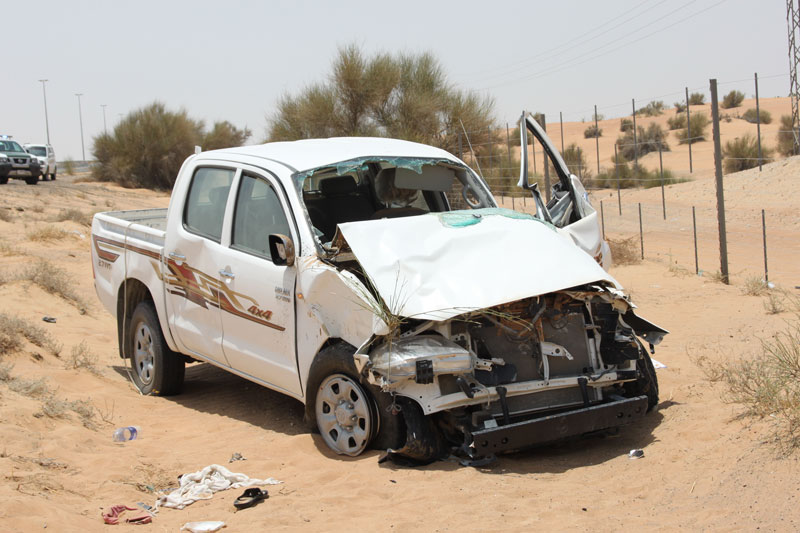 Two serious accidents happened in Dubai over the last weekend.