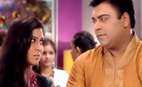 Still from top-rated television show ‘Bade Achhe Lagte Hain’, featuring Ram Kapoor and Sakshi Tanwar. The soap is telecast on Sony channel.