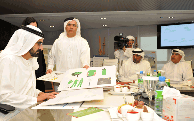 Sheikh Mohammed visits to the headquarters of Dubai's Road and Transport Authority (Wam)