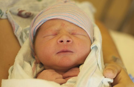 Hugo Jackson was born at 7:11 a.m. MT. Tuesday, hospital spokesman Dan Weaver said. (AP)